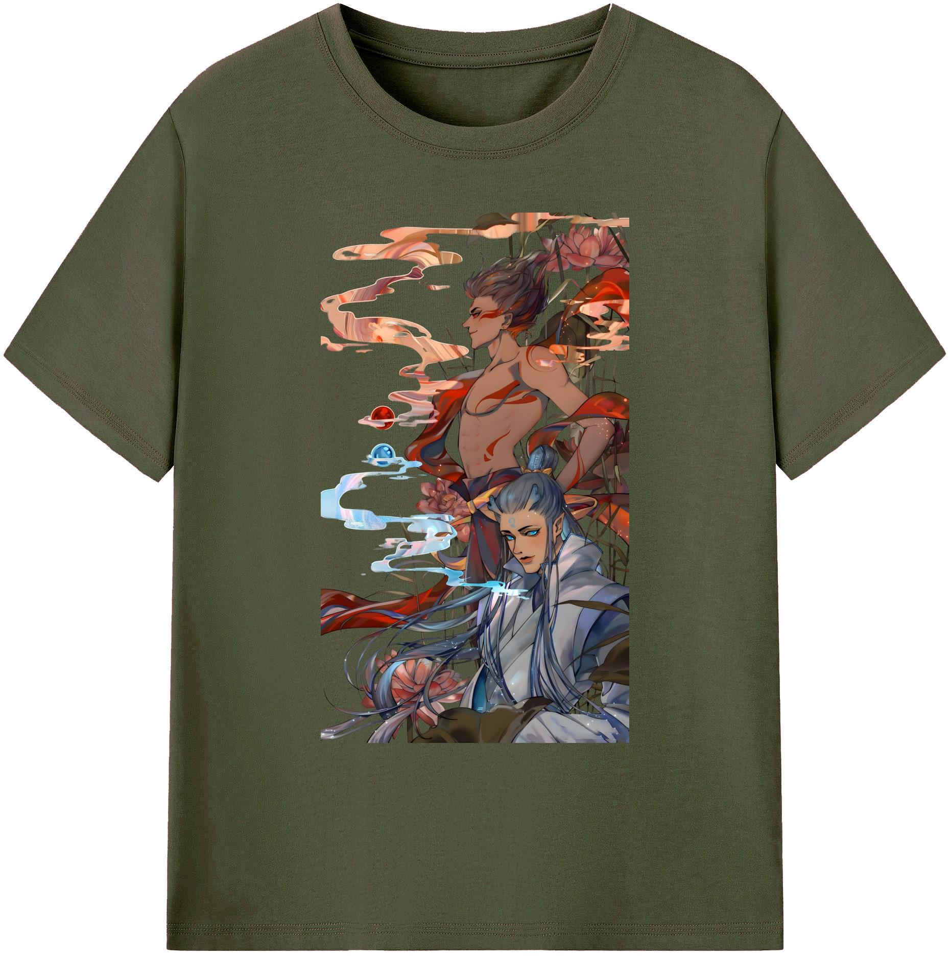 （画像用） Ne Zha 2 ナタ 魔童の大暴れ 綿100％ メンズ半袖Tシャツ｜肌触りやわらか＆通気性